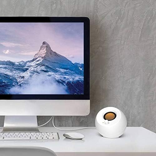 Creative Pebble 2.0 USB-Powered Desktop Speakers with Far-Field Drivers and Passive Radiators for PCs and Laptops (White) CreativeLabs