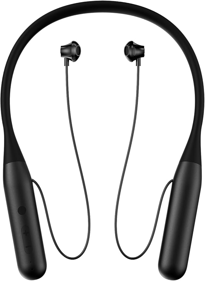 ZXQ Wireless Bluetooth Neckband Headphones 100 Hours Long Playtime,Around The Neck Bluetooth Earbuds with Microphone,Waterproof Sport Earphone,Over The Neck Headset with Storage Case ZXQ