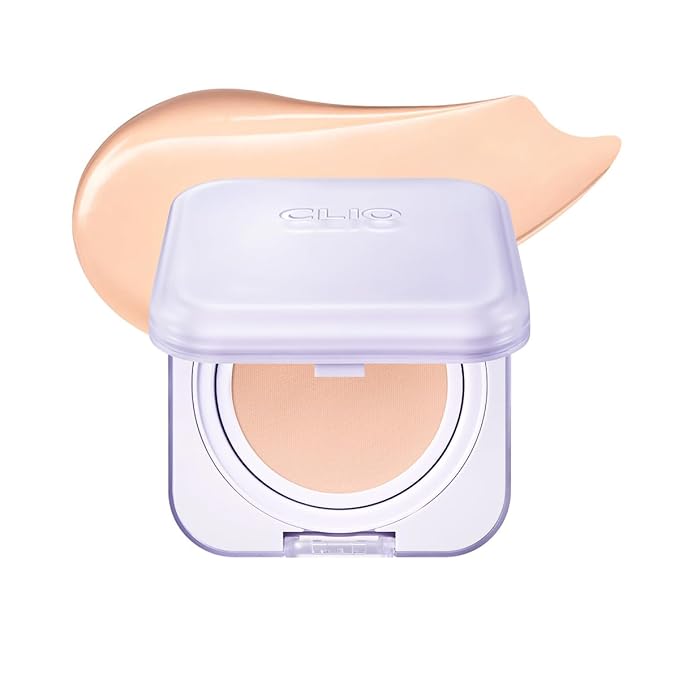 CLIO Kill Cover Mesh Blur Cushion Foundation, Flawless Full Coverage, Pore Blurring for Smooth Skin, Semi-Matte Finish, Long-Lasting, Lightweight, Oil-Control, Korean Foundation (21N LINEN)