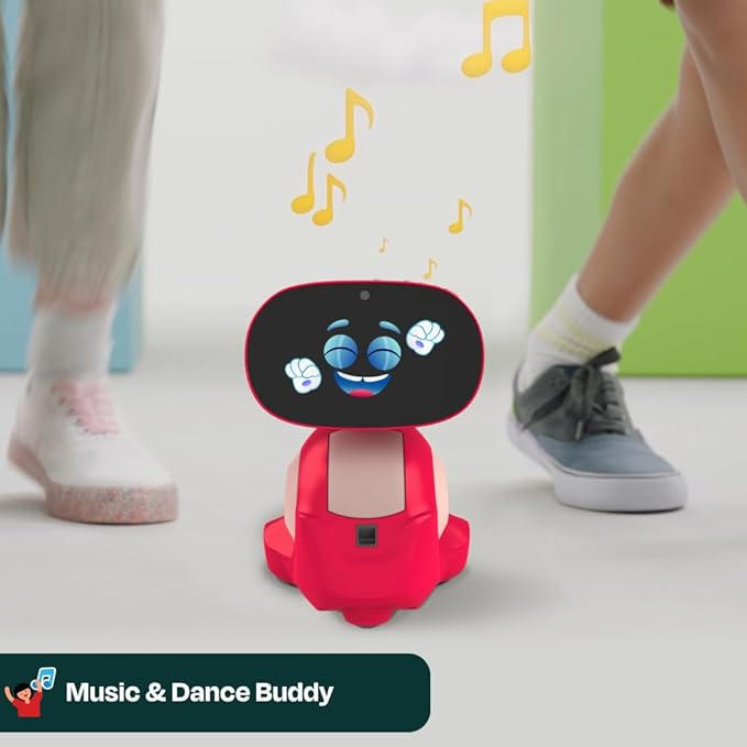 Miko 3 AI Robot for Kids – Smart Educational & STEAM Learning Robot with Interactive Apps, Games, Stories & Activities for Girls & Boys Ages 5–10 | Red Miko