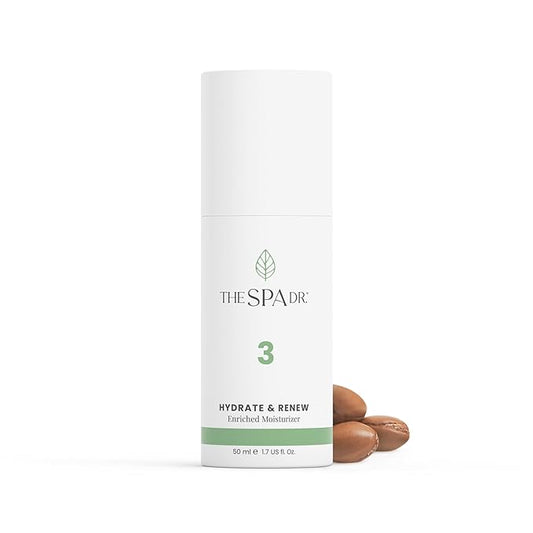 The Spa Dr. Enriched Moisturizer - Anti Aging Skin Care - 30 Day Supply - Safe For All Skin Types - Perfectly pH Balanced - Natural & Organic Skin Care - Step 3 Renew - 30 ML / 1 Fl. Oz.