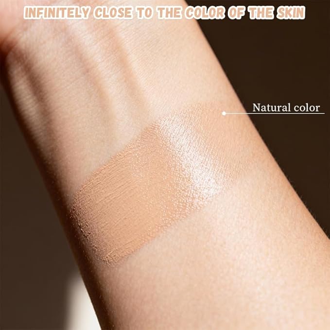 Luvie Glow Foundation Cushion, 2026 New Mushroom Head Air Cushion CC Cream, Full Coverage Foundations for Mature Skin, BB Cream for All Skin Types (Natural) TWWKDD