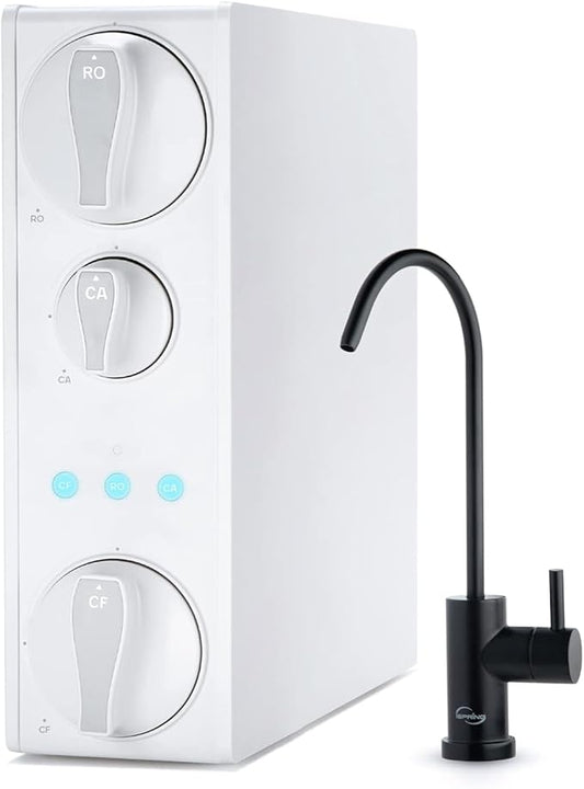 iSpring RO500AK-ORB Reverse Osmosis Water Filter, NSF 58 Certified, 500 GPD Tankless Under Sink RO System, Natural pH Alkaline Remineralization, 2:1 Pure to Drain Ratio, Oil Rubbed Black Faucet iSpring