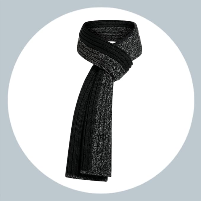 JTJFIT Winter Warm Knit Beanie Hat Long Neck Scarf Touchscreen Gloves Set with Knit Fleece Lined Skull Caps for Men JTJFIT