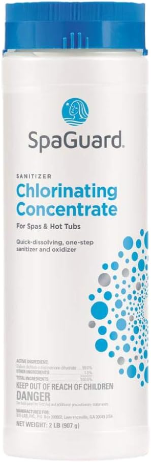 SpaGuard Spa Chlorinating Concentrate, 2 lb, Pack of 3, Advanced Spa Water Treatment for Hot Tubs and Spas, Quick Dissolving Oxidizer SpaGuard