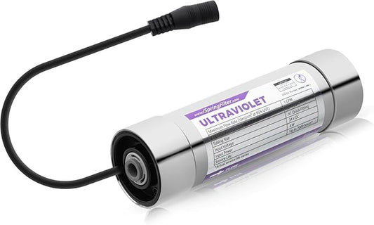 iSpring UVF8 LED UV Water Filter, Add-on Kit for Under Sink Water Filtration Systems, Mercury-Free, Stainless Steel iSpring