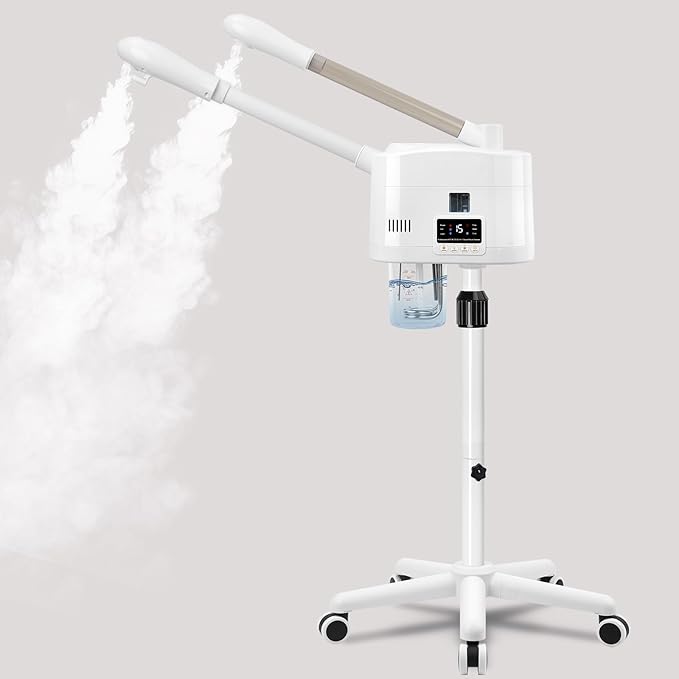 2 in 1 Hot and Cold Facial Steamer,Professional Face Steamer on Wheels for Beauty Salon, Spa or Home Use SalonSe%C3%B1or