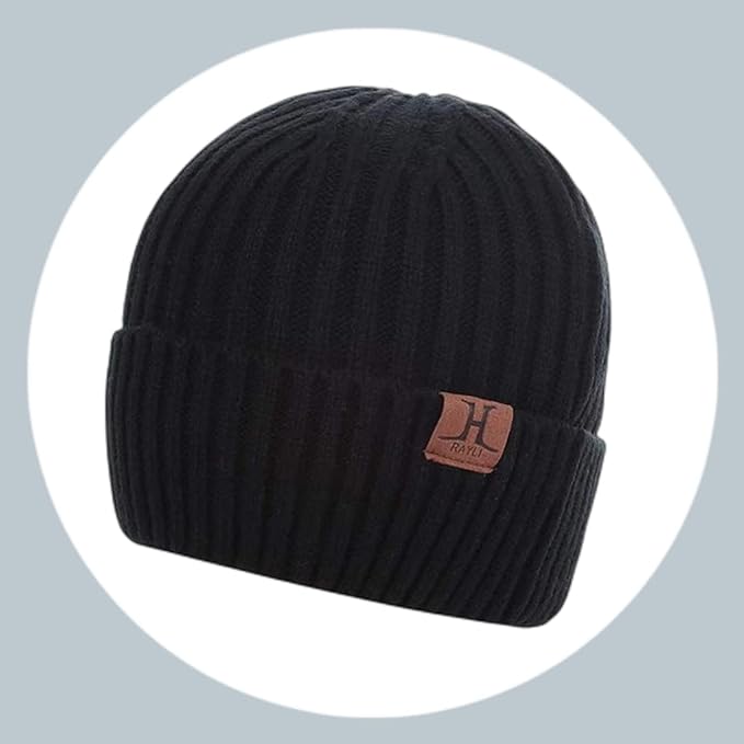 JTJFIT Winter Warm Knit Beanie Hat Long Neck Scarf Touchscreen Gloves Set with Knit Fleece Lined Skull Caps for Men JTJFIT