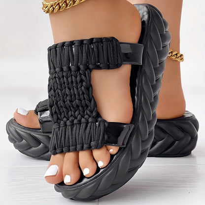 Braided Platform Slippers