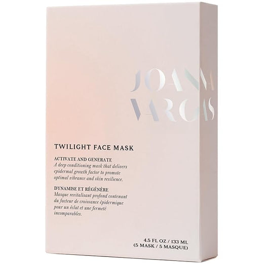Joanna Vargas Twilight Face Mask - Hydrating Face Masks with Epidermal Growth Factor & Niacinamide - Soothing Facial Masks for Women - Repairing Sheet Mask for Enhanced Skin Barrier - 5 Sheets JoannaVargas