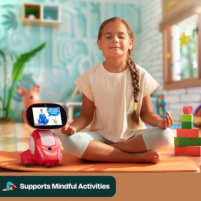 Miko 3 AI Robot for Kids – Smart Educational & STEAM Learning Robot with Interactive Apps, Games, Stories & Activities for Girls & Boys Ages 5–10 | Red Miko