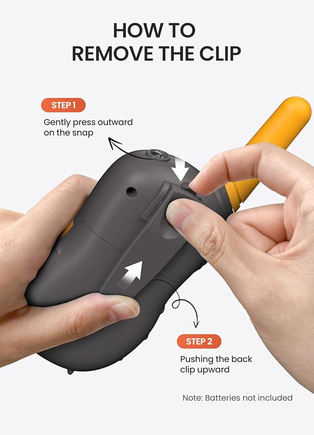 FOREDOM Walkie Talkies for Kids Walkie Talkies Long Range for Boys Age 3 to 12 Year Old Birthday Toys with Flashlight, Lanyards, 2 Pack - Orange FOREDOM