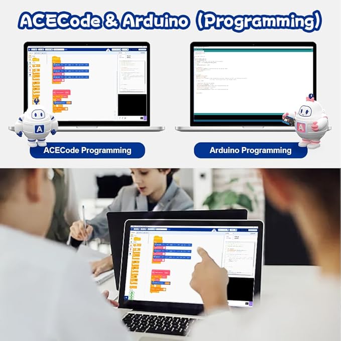 ACEBOTT Robotics for Kids Ages 12-16，Bionic Biped Robot Kit for Arduino ESP32, STEM Science Kits, Cool Engineering Building Toys, Science Coding Kit for 12+ Boys Girls Teens and Adults Unique Gifts ACEBOTT