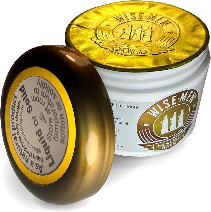 Wise Men Healing Balm with Myrrh and Frankincense Essential Oils for Neuropathy, Sciatica and Nerve Pain Massage and Skin Moisturizing (Pack of 2) WiseMen