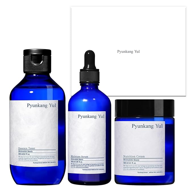 [PKY] Pyunkang Yul Basic Line Skincare Gift Set, Holiday Essentials for Moisturizing & Nourishing, Toner, Serum & Face Cream, Ideal for Gifting (3-Item Set) PyunkangYul