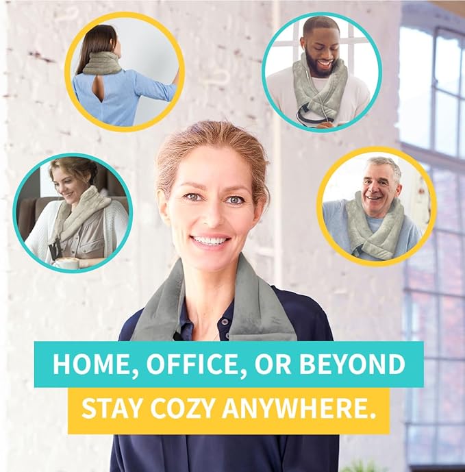 Microwavable Heating Pads For Neck Pain Relief, Back Pain, Shoulder Pain Relief - Microwave Heating Pad For Cramps And Muscle Relief, Hands- Free Heat Pack For Tense Muscle - 1 Pack - Lavender Scented HPSolutions