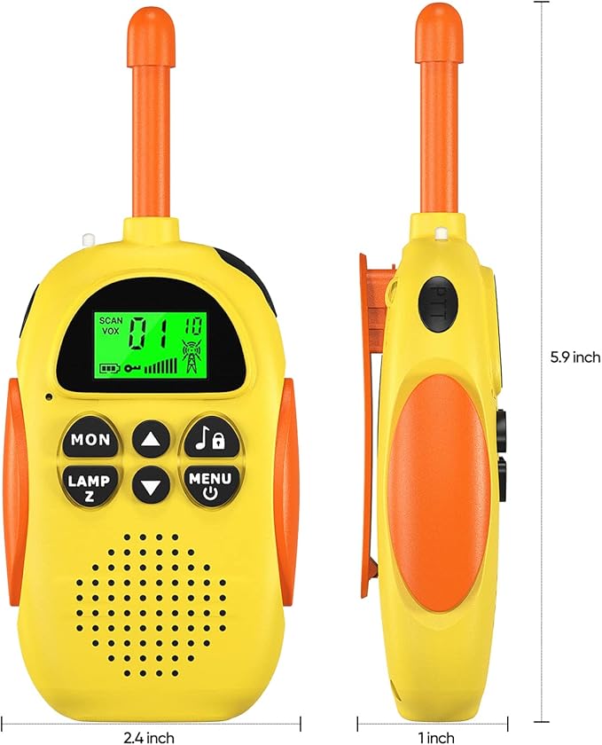 Walkie Talkies for Kids Rechargeable Toys for Ages 5-7 Boys Girls, 22 Channels 2 Way Radio Toy Christmas Birthday Gifts for Girls Boys Ages 3-12 Camping Hiking Outdoor Easter Basket Stuffers HPROMOT