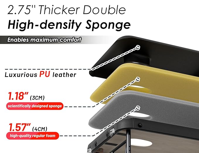 CLORIS 84" Professional Massage Table Portable 3 Folding Lightweight Facial Salon Spa Tattoo Bed Height Adjustable with Carrying Bag & Aluminium Leg Hold Up to 1100LBS CLORIS-Direct