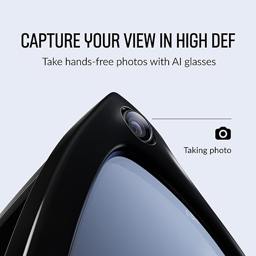 Ray-Ban Meta (Gen 1), Wayfarer, Matte Black | Smart AI Glasses for Men, Women - 12 MP Camera, Open-Ear Speakers, Video Recording, Bluetooth - Polarized Gradient Graphite Lenses - Wearable Technology Meta