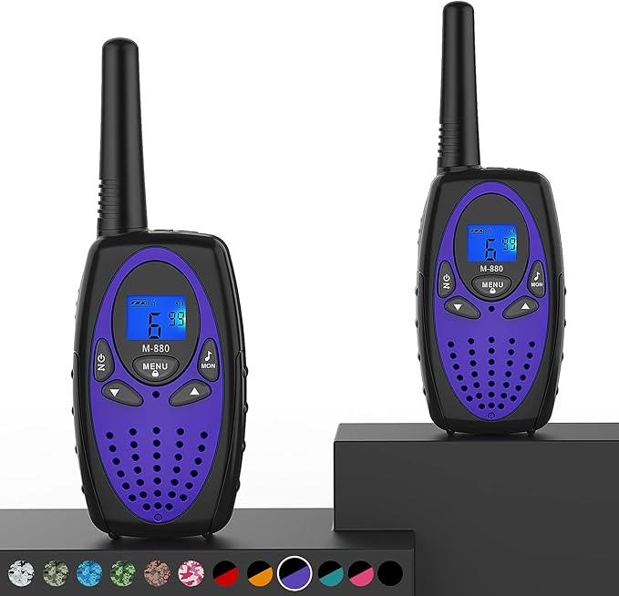 M880 Walkie Talkies for Adults Toys for Kids (Violet 2 Pack) Topsung