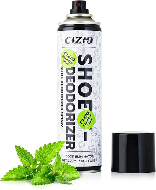 COZGO Shoe Deodorizer Spray, Shoe Refresher, Shoe Odor Smell Eliminator, 300ml (10oz) Long-Lasting Quick-Drying Formula Shoe Spray for Smelly Shoes, Sneakers, Gym Bag, Work Boots