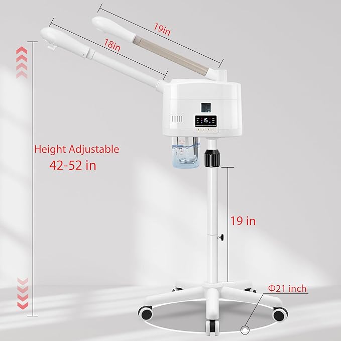 2 in 1 Hot and Cold Facial Steamer,Professional Face Steamer on Wheels for Beauty Salon, Spa or Home Use SalonSe%C3%B1or