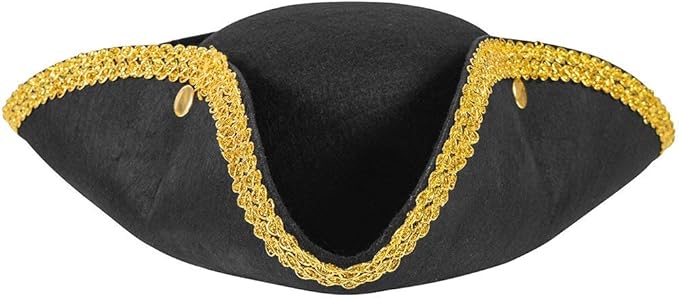 Funny Party Hats Colonial Style Tricorn Hat - Revolutionary War Deluxe Colonial Tricorn Hat Funny+Party+Hats