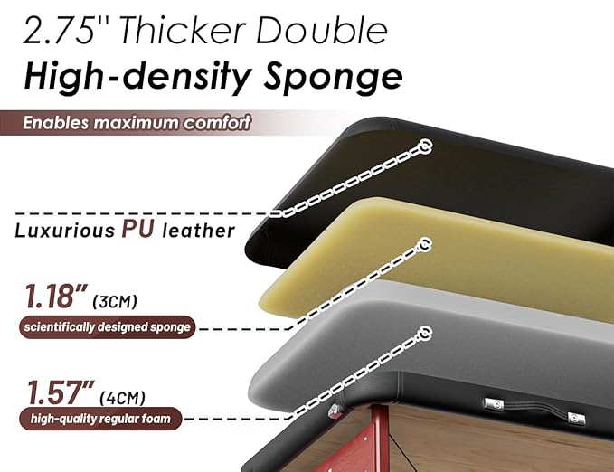 CLORIS 84" Professional Massage Table Portable 2 Folding Lightweight Facial Salon Spa Tattoo Bed Height Adjustable with Carrying Bag & Wooden Leg Hold Up to 1100LBS Black Widen CLORIS-Direct