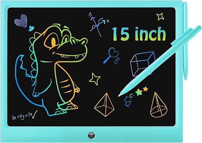 LCD Writing Tablet Kids Toys -15 Inch Toddler Toys Learning Drawing Pad Toys for 3 4 5 6 7 8 Years Boys Girls Birthday Christmas Easter Thanksgiving Gift Creative Doodle Board pbeknco