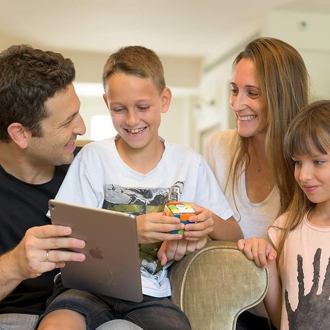 GoCube Edge, The Connected Electronic Bluetooth Cube - Award-Winning 3x3 Magnetic Speed Cube - App Enabled Interactive Smart Cube - Best Gift for Kids & Adults - STEM Brain Teaser Puzzles - Free App Particula