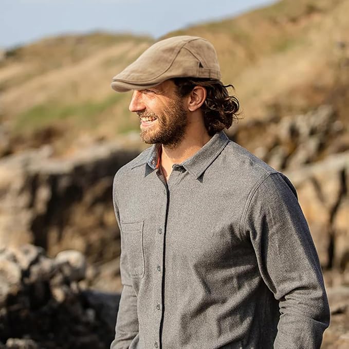 Newsboy Hats for Men Flat Cap Cotton Adjustable Breathable Irish Cabbie Ivy Driving Hunting Hat Xinveen