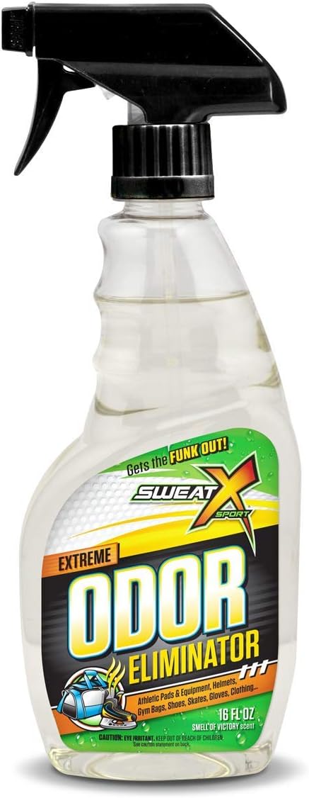 SweatX Extreme Odor Spray - Multipurpose No-Wash Deodorizer - Ideal for Shoes and Gym Clothing - Victory Scent (16 fl oz)