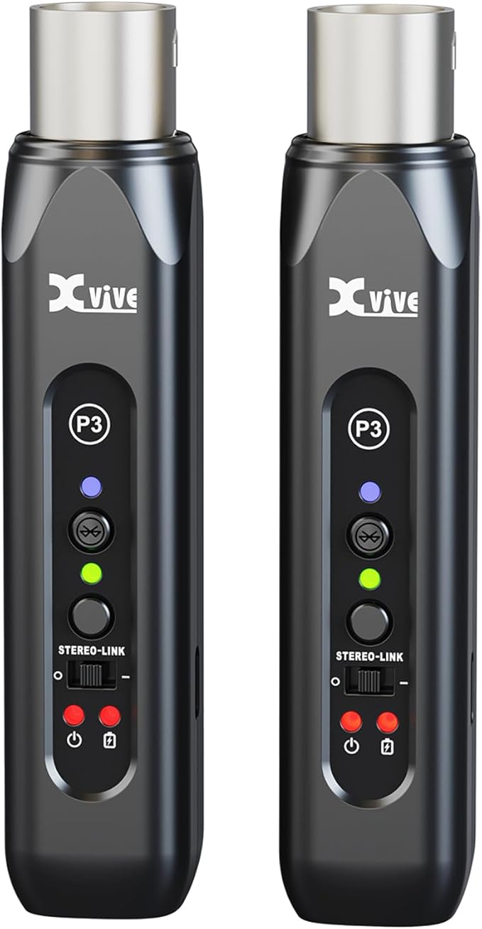Xvive P3D XLR Bluetooth Receiver, Stereo Sound Bluetooth Adapter for Speakers, PA Systems, Mixers, DJ Equipment Xvive