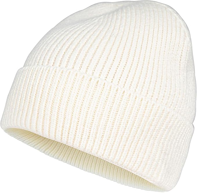 ZOORON Warm Knit Beanie for Men Women Winter Hat, Thick Fisherman Beanies Cuffed Plain Skull Caps ZOORON