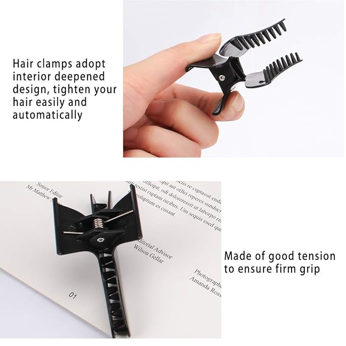 Ondder Hair Clips for Styling, Cutting, Coloring - Butterfly Claw Clamps and Pro Salon Accessories for Women and Girls Ondder