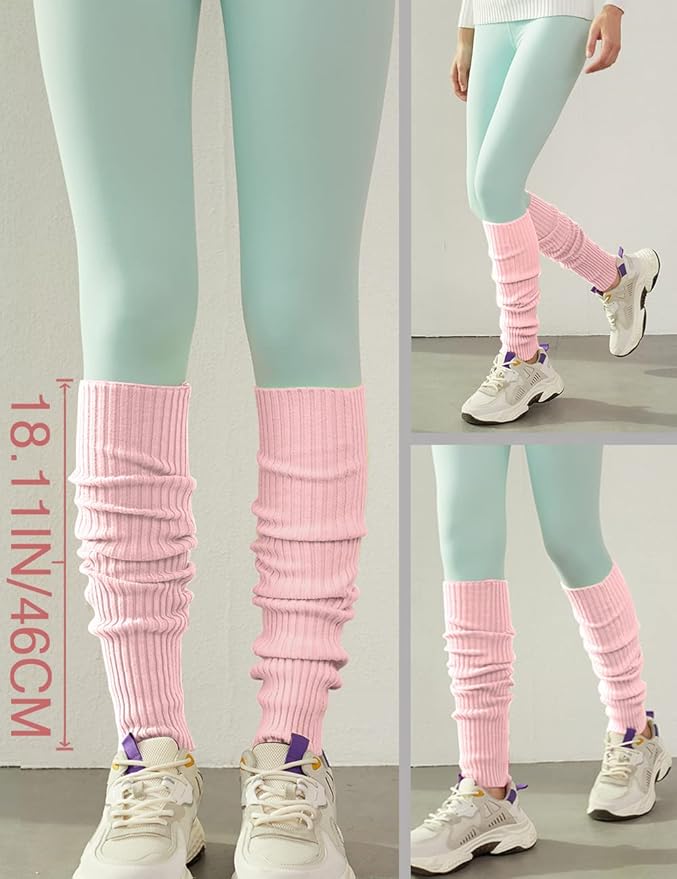 v28 Women Juniors Neon Ribbed Leg Warmers for 80s Eighty's Party Sports Yoga v28