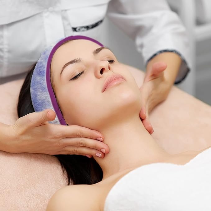 Spa Facial Headband 4 Pack Ultra Soft Adjustable Skincare for Face Washing, Shower, Facial Mask, Yoga EssentialLife