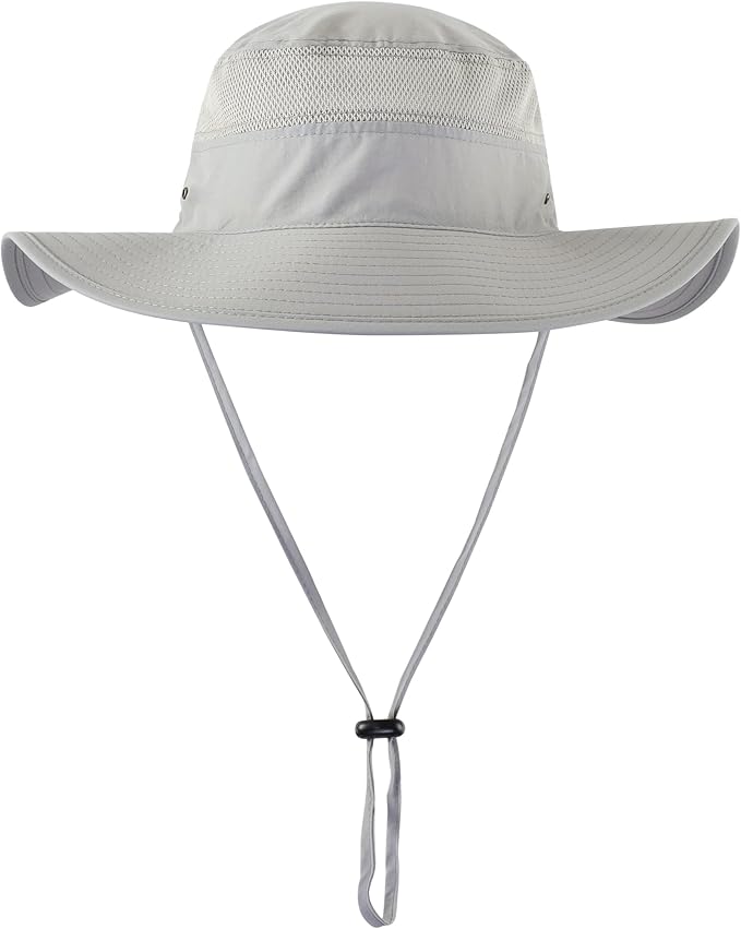 Home Prefer UPF 50+ Men's Sun Hat Wide Brim Bucket Hat UV Protection Hat for Mens Womens Beach Safari Gardening Golf Fishing HomePreferHatsCaps