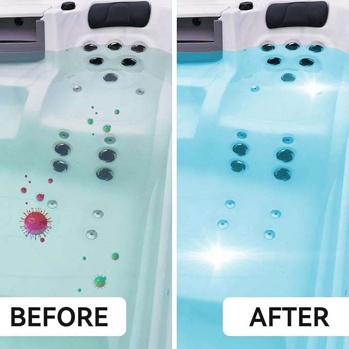 5LB Bromine Tablets for Hot Tubs & Spas –1 inch Fast Dissolving, Low Odor, Long-Lasting Sanitizer Kick Boosters