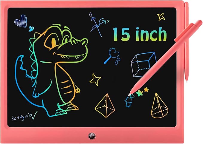 LCD Writing Tablet Kids Toys -15 Inch Toddler Toys Learning Drawing Pad Toys for 3 4 5 6 7 8 Years Boys Girls Birthday Christmas Easter Thanksgiving Gift Creative Doodle Board pbeknco