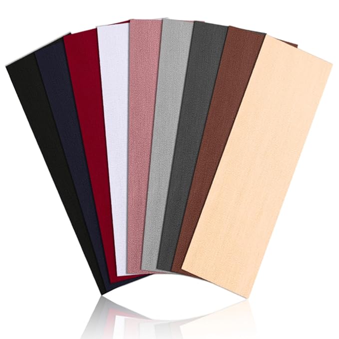 9PCS Headbands for Women and Men Stretchy Headband Soft Hair Band Fashion Head Bands for Women's Hair Workout Yoga Running Unisex Accessories Multi-color Kick Boosters