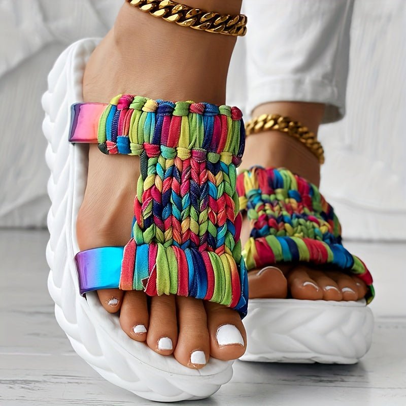 Braided Platform Slippers