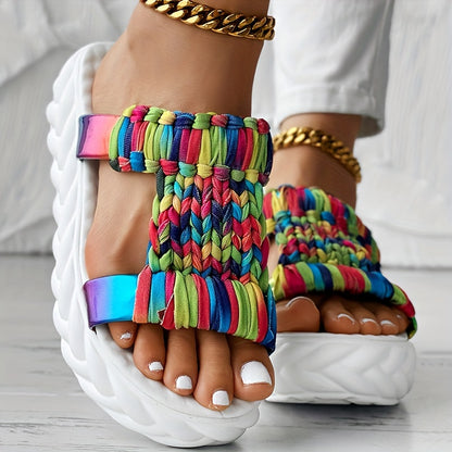 Braided Platform Slippers