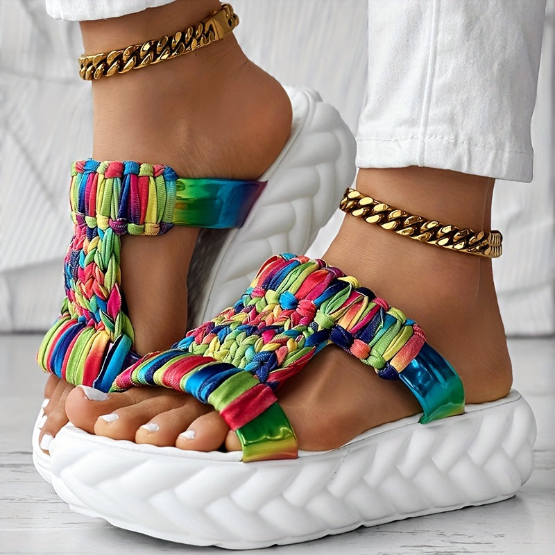 Braided Platform Slippers