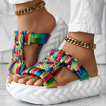 Braided Platform Slippers