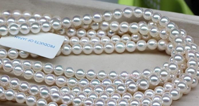 Lily Treacy Japanese Akoya Pearl Necklace Strand 14K gold clasp 18" w/Stud Earrings 18K gold post Set Bridal Gift 7-7.5mm LILYTREACY