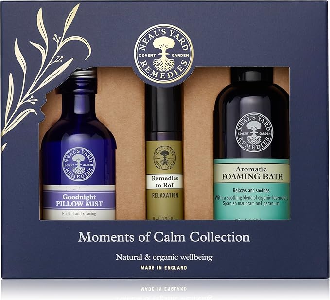 Neal's Yard Remedies Moments of Calm Collection, Gift Set for Relaxation & Self Care, Vegan & Cruelty-Free, Pack of 3 NealsYardRemedies