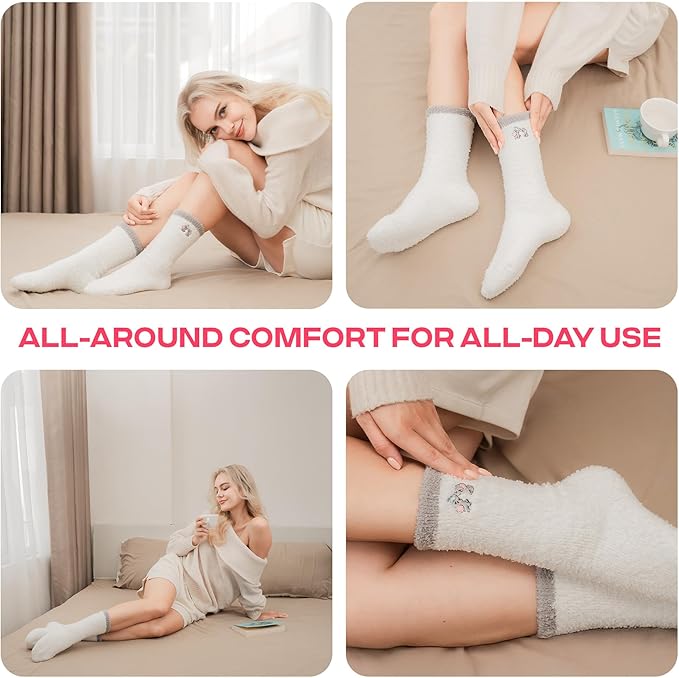 CoolMate GLOBAL Fuzzy Socks for Women Christmas Gift Box, Cozy, Soft, Stocking Stuffers, Comfy Cloud-Like Socks for Spa,Home CoolmateGlobal