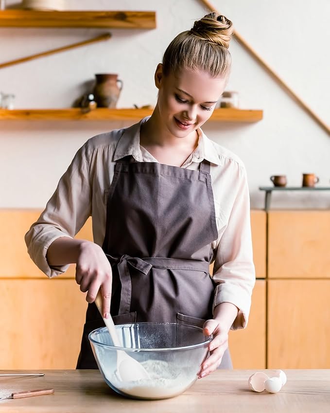 Silicone Cooking Utensils Set, Perfectly Angled for Frying, Mixing,Serving,Draining,Turning and Stirring, BPA-Free Matte Silicone, Wood Handles, Safe for Nonstick Cooking Surfaces,4 Pack (White) BADIANO