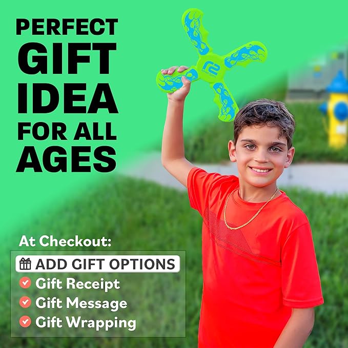 Boomerangs for Kids - Christmass Gifts for Grandkids Boys & Girls All Ages - Outdoor Flying Disc - Fun Boy Stocking Stuffers - Boys Toys Age 8-10 Year Old & 10-12 & Up - Beach Toys for Kids Presents RefreshSports